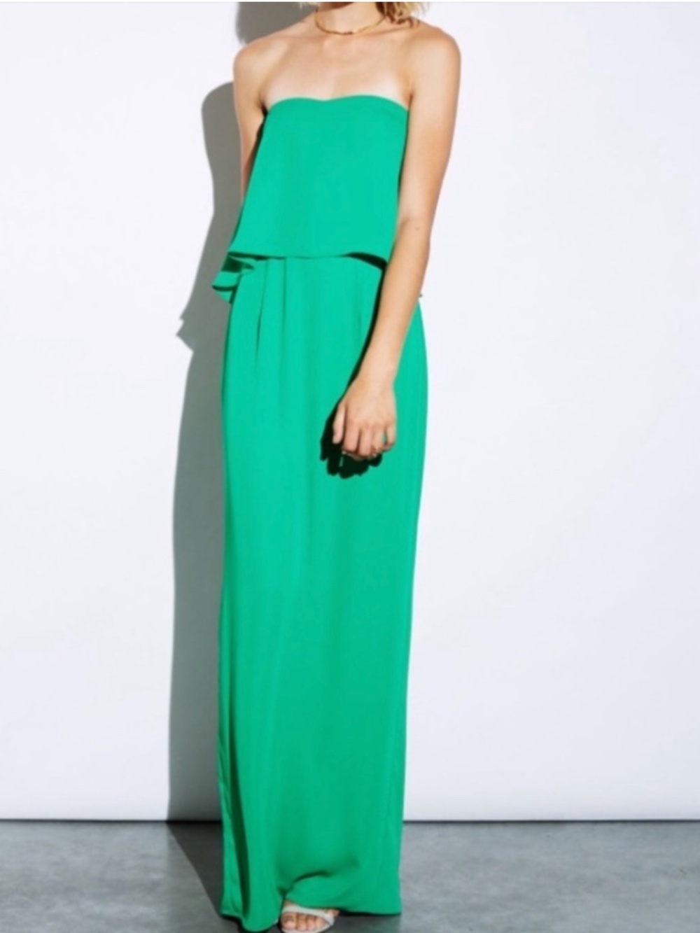 Amanda Uprichard Green Topanga Maxi Dress - S